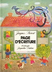 Couverture du livre Page d'écriture - Jacques Prevert - Jacqueline Duheme