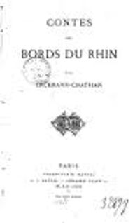 Couverture du livre Contes des bords du Rhin - Erckmann Chatrian