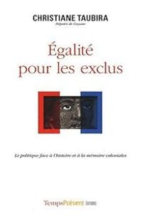 Couverture du livre Egalité pour les exclus - Christiane Taubira