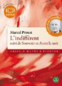 Couverture du livre L'indifférent  - Marcel Proust