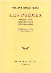 Couverture du livre Les Poèmes - William Shakespeare