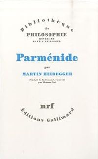 Couverture du livre Parménide - Martin Heidegger