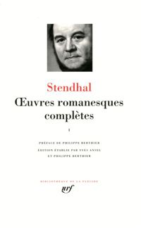 Couverture du livre Œuvres romanesques complètes - Stendhal 