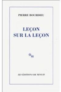 Couverture du livre Leçon sur la leçon - Pierre Bourdieu