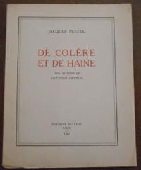 Jacques Prevel - Antonin Artaud - De colère et de haine