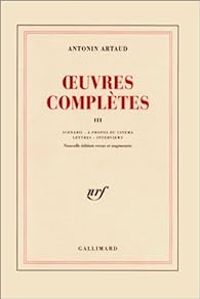 Couverture du livre Oeuvres complètes - Antonin Artaud