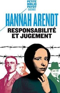 Couverture du livre Responsabilité et jugement - Hannah Arendt