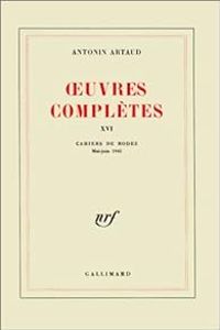 Couverture du livre Oeuvres complètes - Antonin Artaud