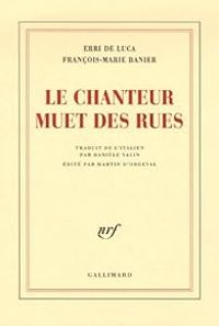 Couverture du livre Le chanteur muet des rues - Erri De Luca