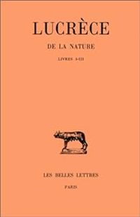 Couverture du livre Livres I - III - Lucrece 